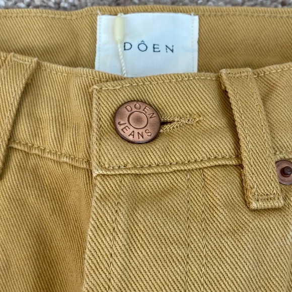 Doen ‘Diana’ Denim Jean Palomino Gold Fish‎ Pop Yellow 25 NWT NEW Mustard Jeans - Picture 6 of 12
